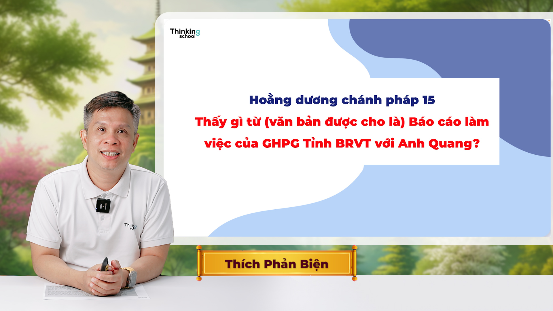 Bao cao lam viec cua GHPG Tinh BRVT voi Anh Quang